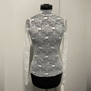 For love & lemons- white lace top- medium